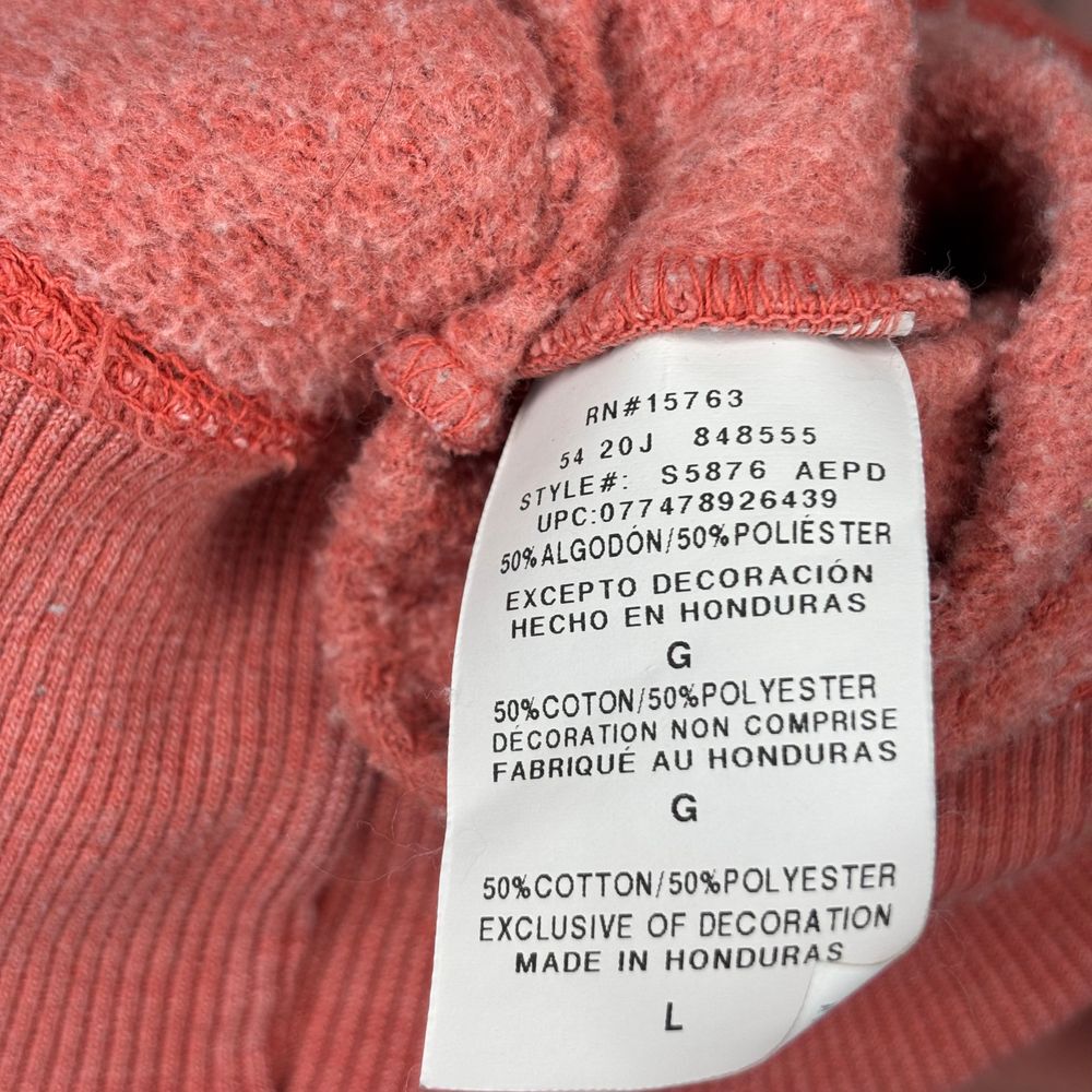 Champion Ombré Pink Peach Embroidered Logo Sweatshirt Hoodie Large Women's Comfy - Picture 6 of 7